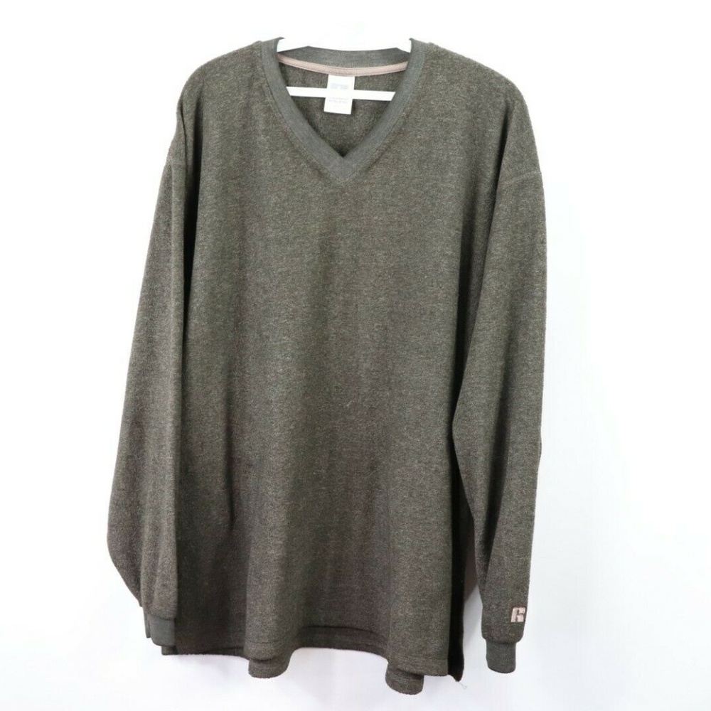 Vintage Russell Athletic V-Neck Fleece Sweater L